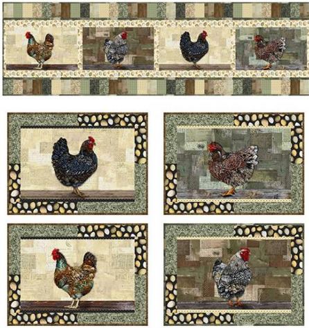 Hen House Table Runner and Placemats