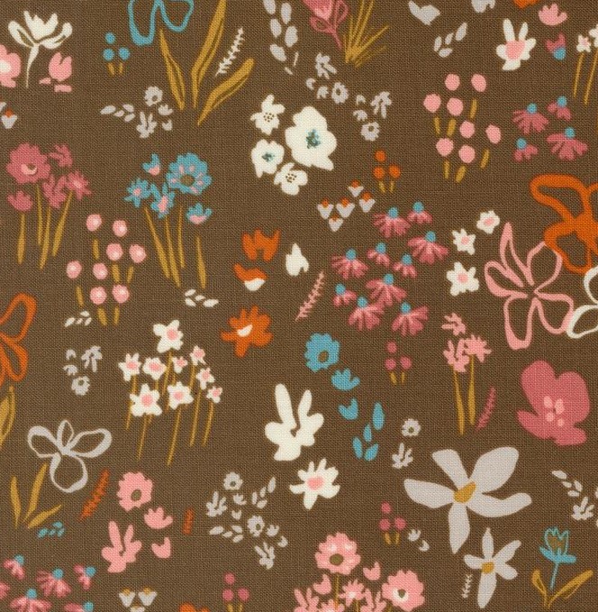 Things Above Scattered Seeds Cocoa by Fancy That Design House for Moda Fabrics