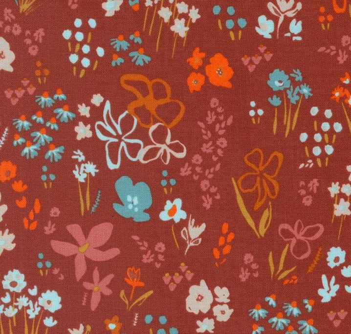 Things Above Scattered Seeds Paved Brick by Fancy That Design House for Moda Fabrics