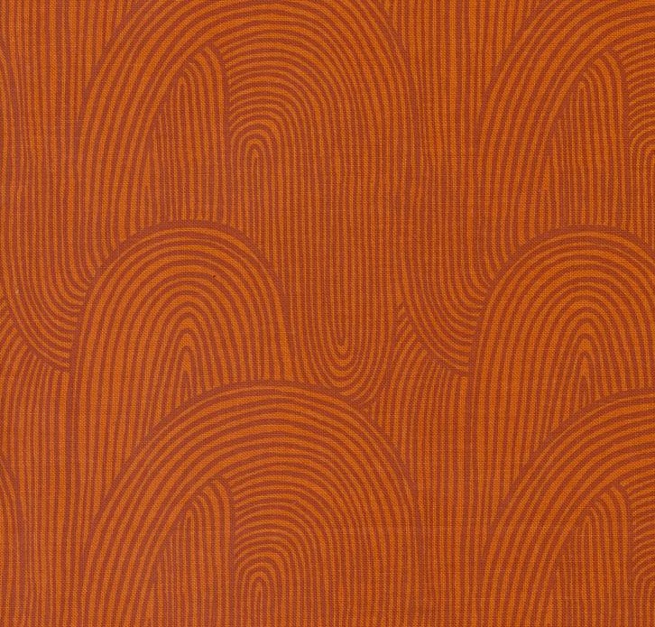 Things Above Wavy Whirl Rust by Fancy That Design House for Moda Fabrics
