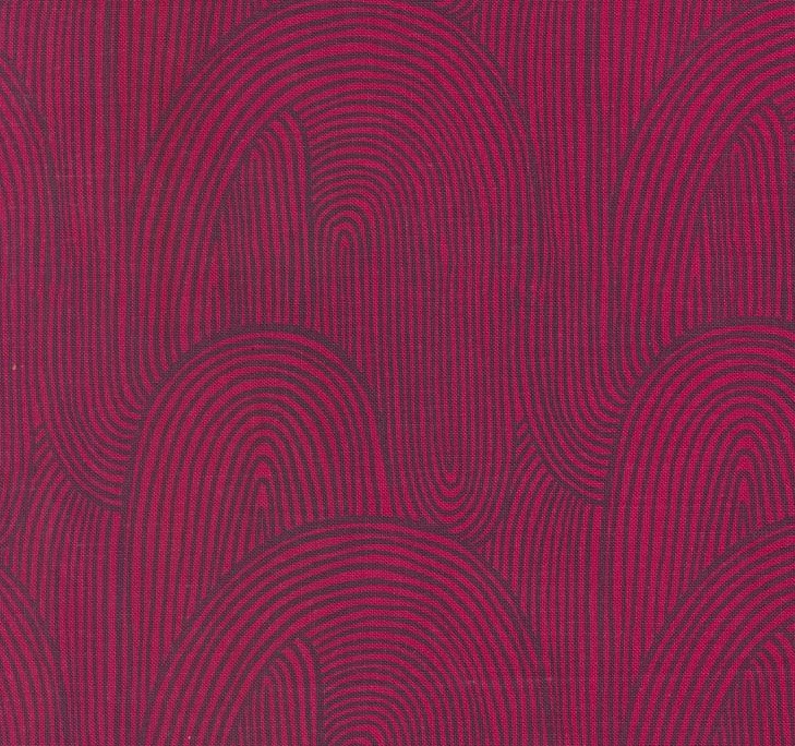 Things Above Wavy Whirl Pomegranate by Fancy That Design House for Moda Fabrics