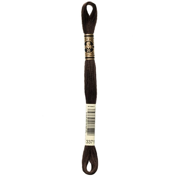 DMC Embroidery Floss Black Brown 3371