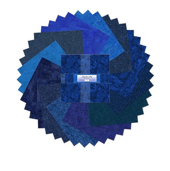 Sapphire Sky 10 Karat Gems 10" Squares By Wilmington Prints