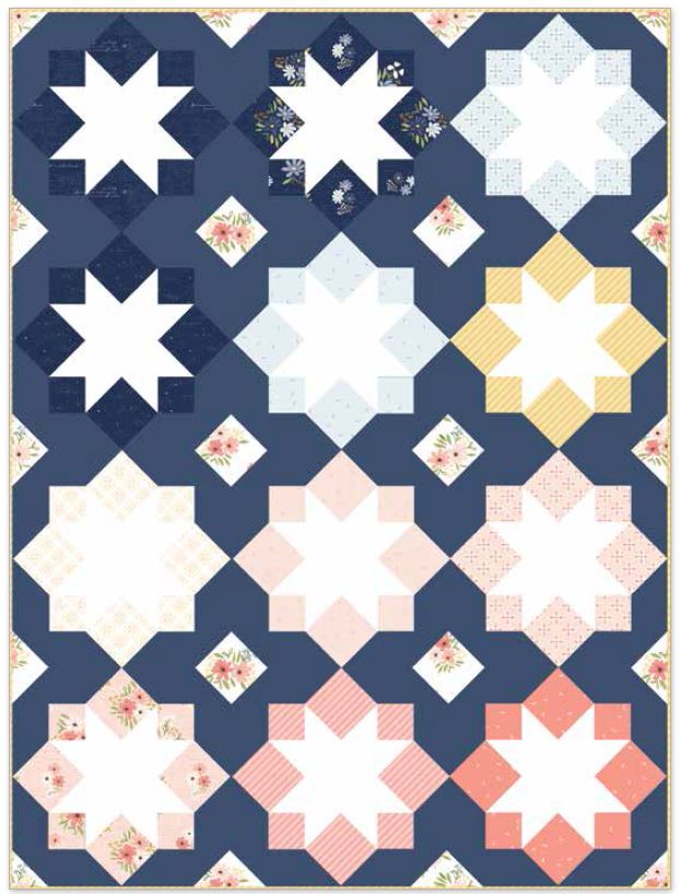 Stellar Mosaic Quilt Kit featuring Between the Pages Collection
