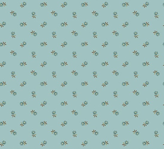 Dahlia Pincushion Flower Sky Blue by Laundry Basket Quilts for Andover Fabrics