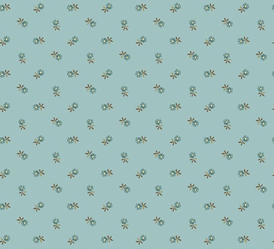 Dahlia Pincushion Flower Sky Blue by Laundry Basket Quilts for Andover Fabrics
