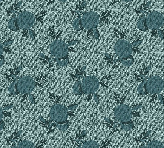 Dahlia Crab Apple Denim by Laundry Basket Quilts for Andover Fabrics