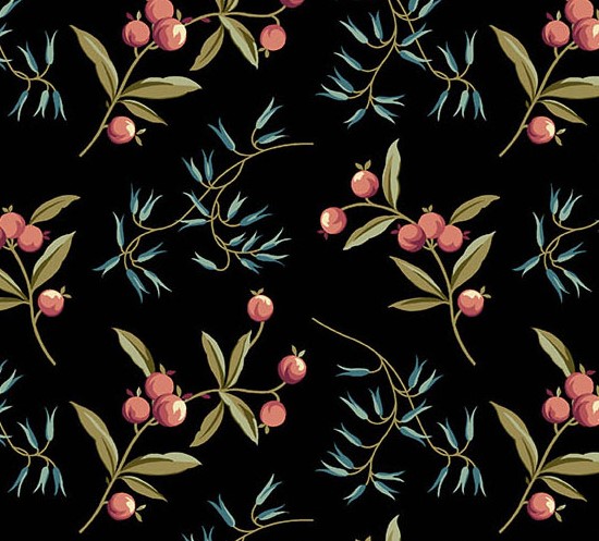 Dahlia Coralberry Dusk by Laundry Basket Quilts for Andover Fabrics