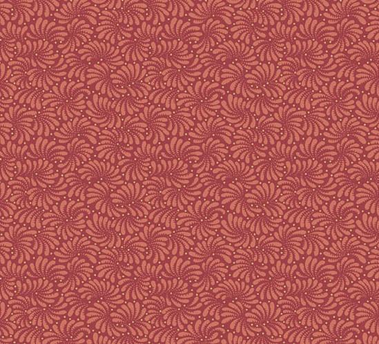 Dahlia Sagebrush Blood Orange by Laundry Basket Quilts for Andover Fabrics