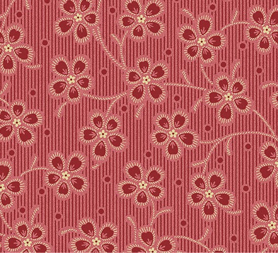 Dahlia Dianthus Cardinal by Laundry Basket Quilts for Andover Fabrics