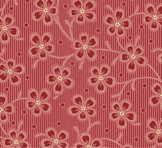 Dahlia Dianthus Cardinal by Laundry Basket Quilts for Andover Fabrics