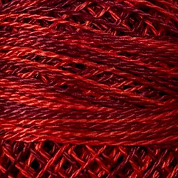 Valdani M43 - Vibrant Reds Variegated, Perle Cotton Ball, Size 8