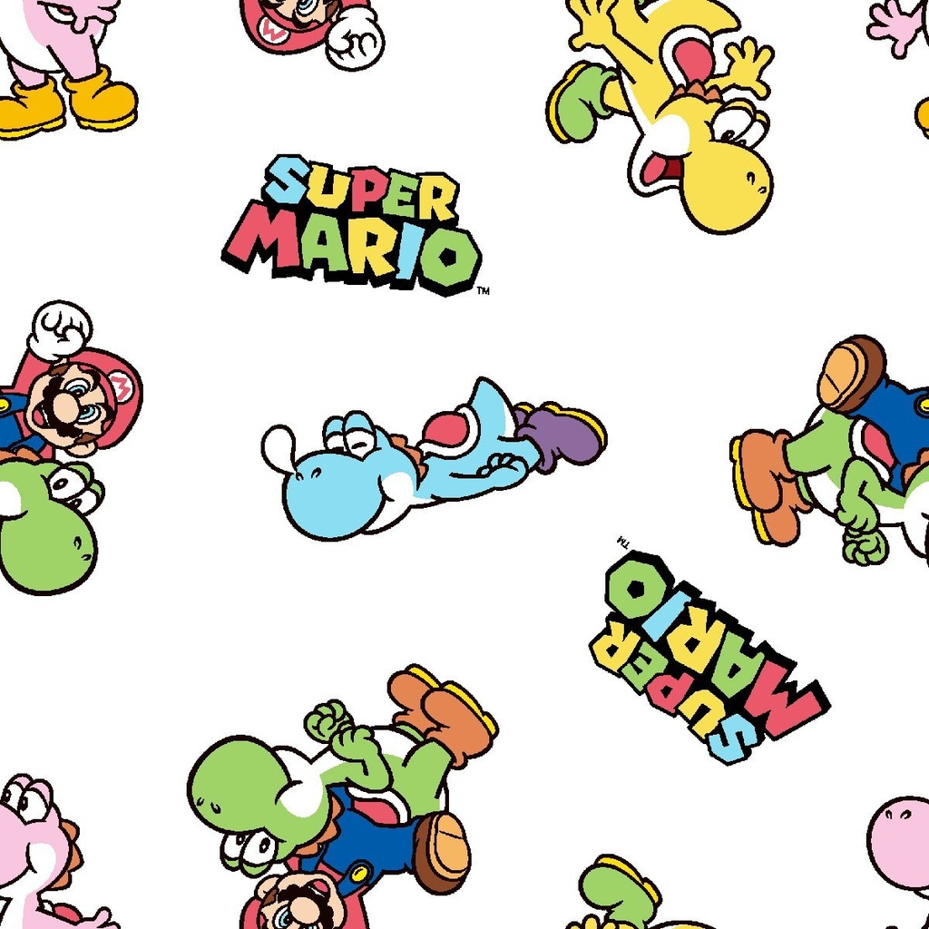 Super Mario Bro. Mario & Yoshi White by Springs Creative