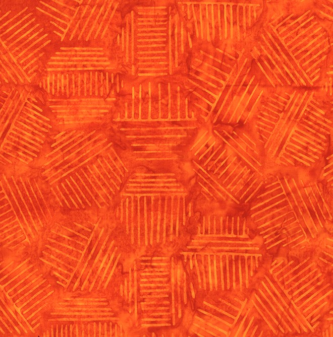 Hexies Batik Pumpkin by Banyan Batiks Studio for Northcott Fabrics