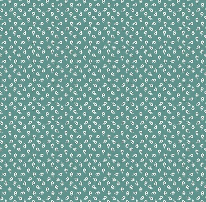 New Beginnings Posies Teal by Sandy Gervais for Riley Blake Designs