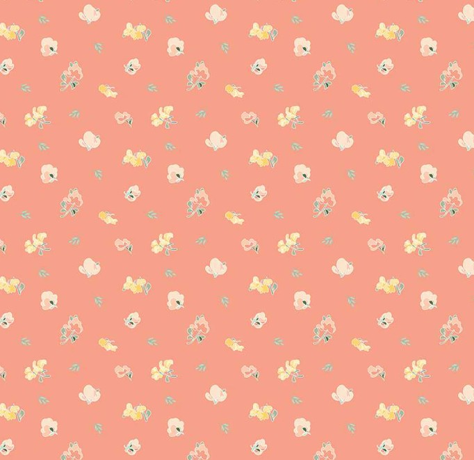 New Beginnings Sweet Peas Apricot by Sandy Gervais for Riley Blake Designs