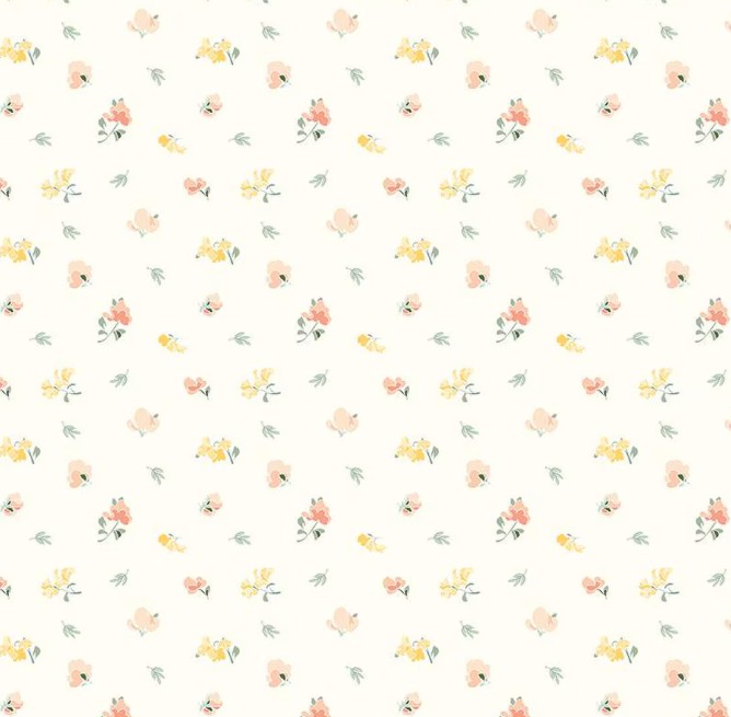 New Beginnings Sweet Peas Cream by Sandy Gervais for Riley Blake Designs