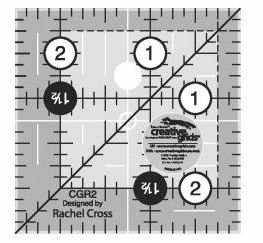 Creative Grids Quilt Ruler 2-1/2in Square