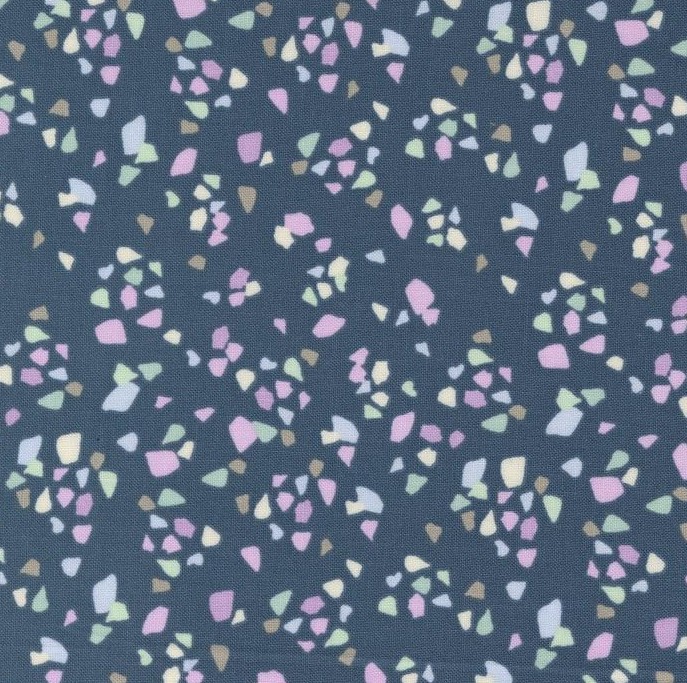 Seaglass Summer Shimmering Seaglass Indigo Sea by Sweetfire Road for Moda Fabrics