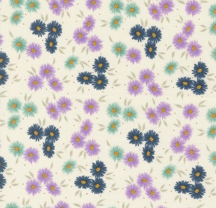 Seaglass Summer Bach Asters Small Floral Oyster by Sweetfire Road for Moda Fabrics