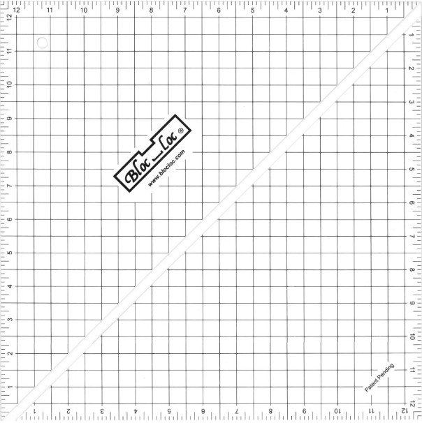 Bloc Loc Half-Square Triangle Ruler 12.5" x 12.5"