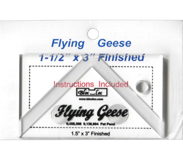 Bloc Loc Flying Geese Square Up Ruler 1.5" x 3"