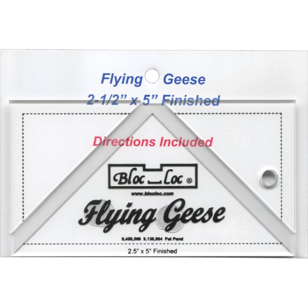 Bloc Loc Flying Geese Square Up Ruler 2.5" x 5"