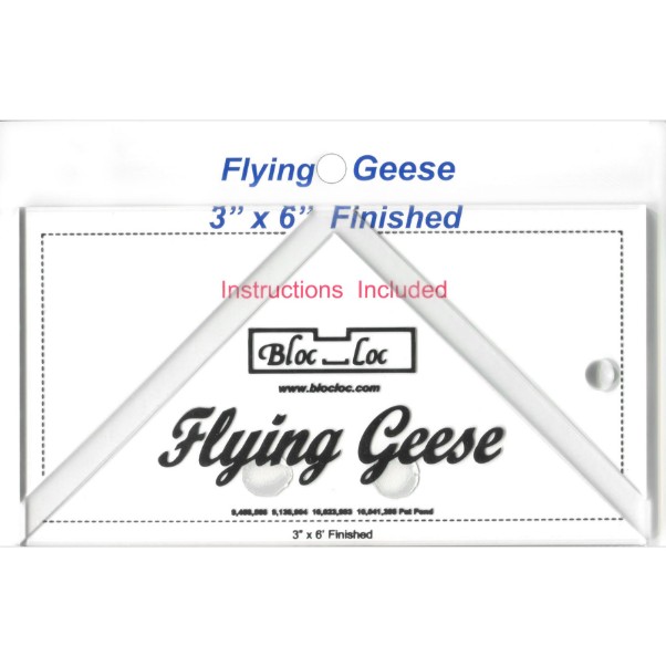 Bloc Loc Flying Geese Square Up Ruler 3" x 6"