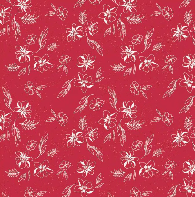 Berry Market Sketches Red by Beverly McCullough for Riley Blake Designs