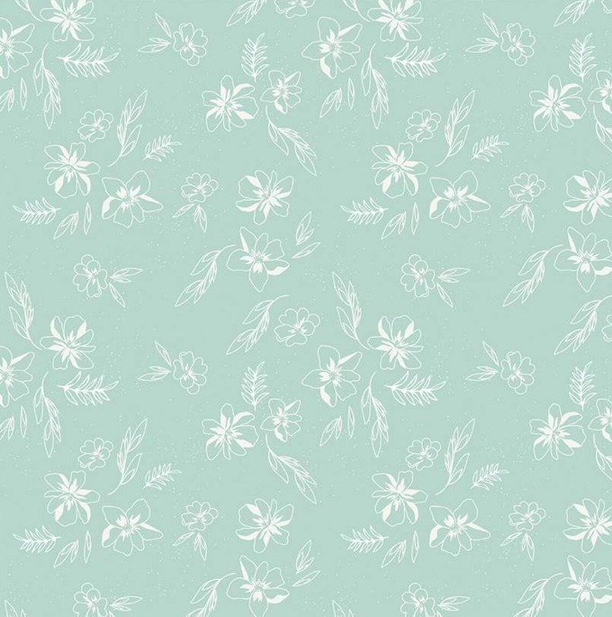 Berry Market Sketches Mint by Beverly McCullough for Riley Blake Designs