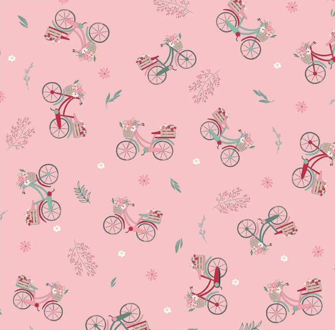 Berry Market Bicycles Frosting by Beverly McCullough for Riley Blake Designs