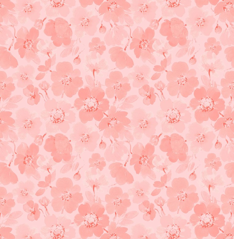 Berry Sweet Tonal Poppies Dark Pink by Heatherlee Chan for Clothworks