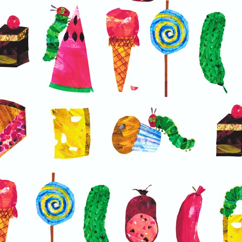 The Very Hungry Caterpillar Lunch Munch Multi by Eric Carle for Andover Fabrics