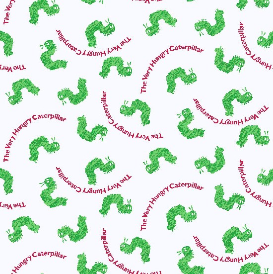 The Very Hungry Caterpillar Green by Eric Carle for Andover Fabrics