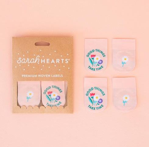 Good things Take Time Sew in Labels by Sarah Hearts