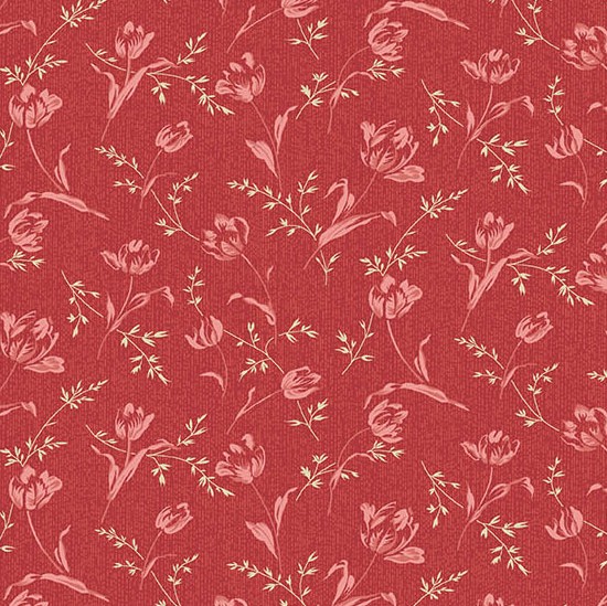 Lighthouse Bindweed Red Roof by Laundry Basket Quilts for Andover Fabrics