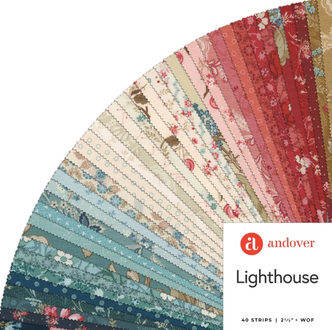 Lighthouse Double Scope Strips by Laundry Basket Quilts for Andover Fabrics