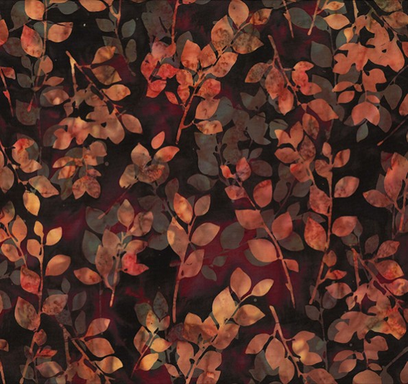 Holiday Spice Batiks Leaves Nightshade from Hoffman Fabrics