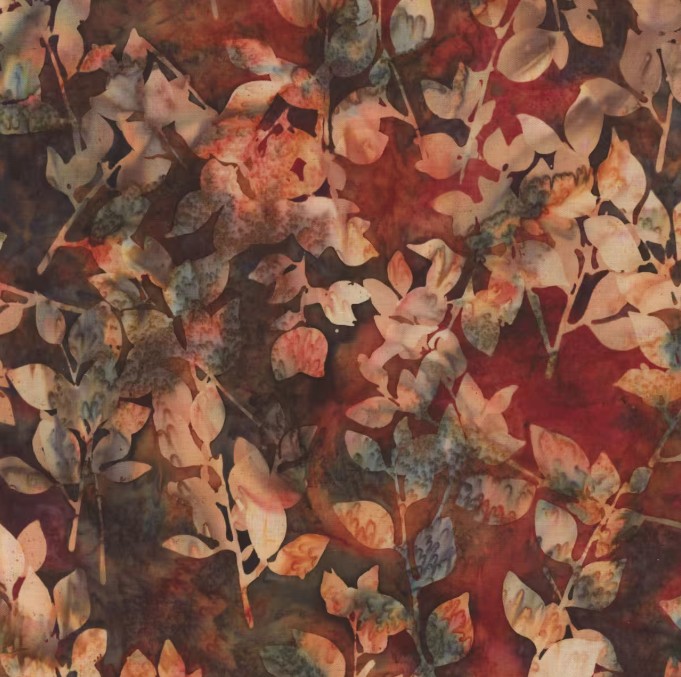 Holiday Spice Batiks Leaves Bohemian from Hoffman Fabrics