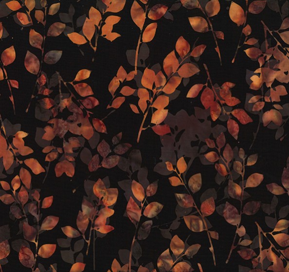 Holiday Spice Batiks Leaves Spice from Hoffman Fabrics