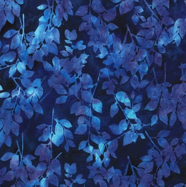 Electric Rose Batiks Leaves Julie from Hoffman Fabrics