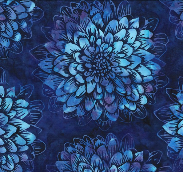 Electric Rose Batiks Dahlia Julie from Hoffman Fabrics