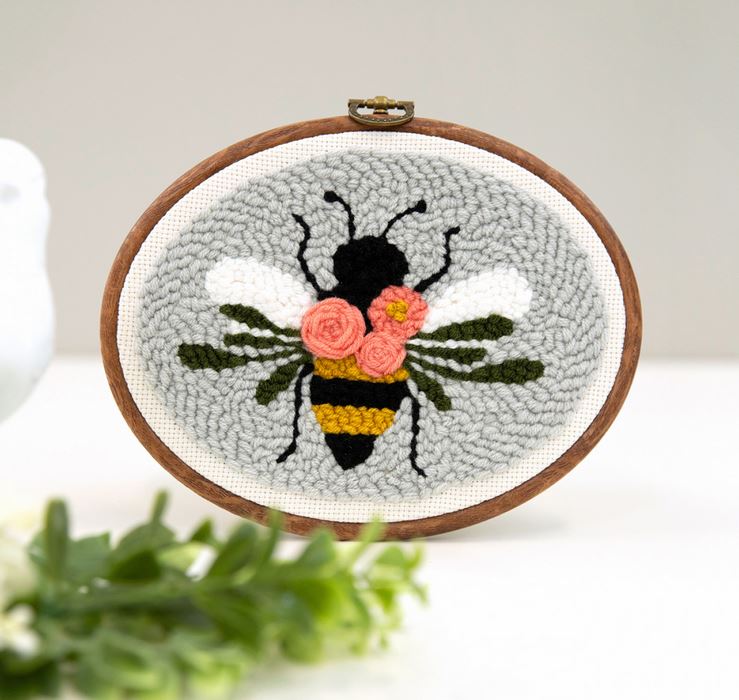 Kimberbell Punch Needle Embroidery Bee Faux Wood