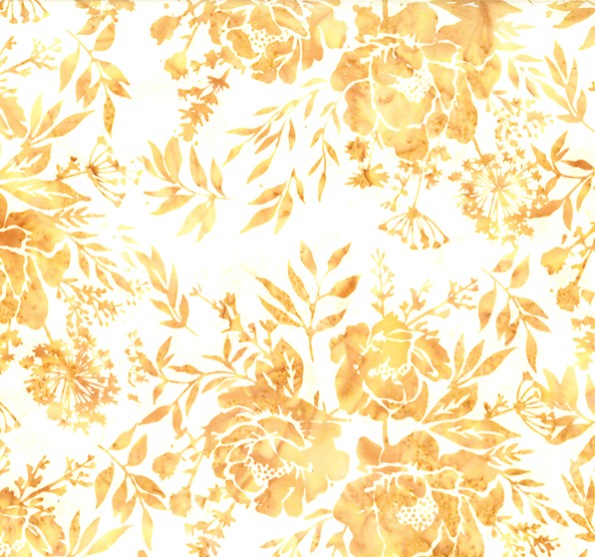 Holiday Spice Batiks Mixed Florals Honey from Hoffman Fabrics