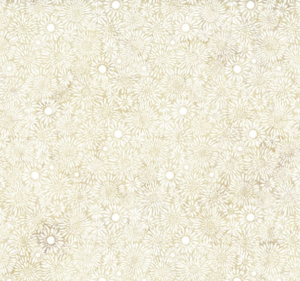 Sweet Sandalwood Batiks Petal Burst Papyrus from Hoffman Fabrics