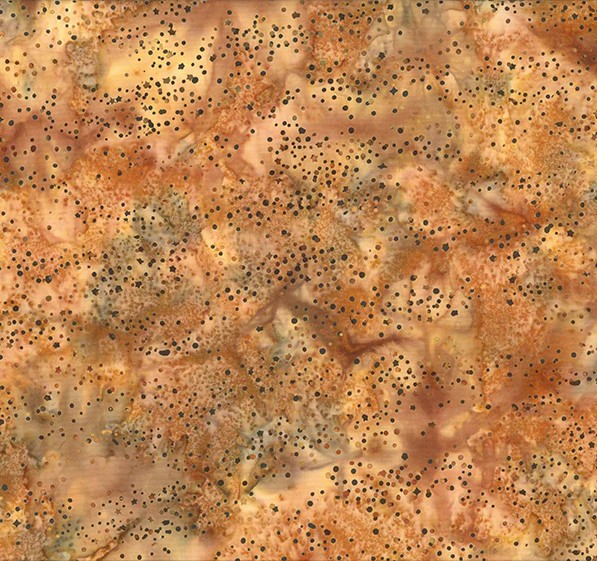 Holiday Spice Batiks Scattered Dots Palomino from Hoffman Fabrics