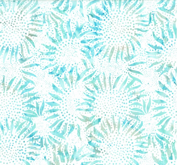 Sunflowers Batiks Sunflower Bursts Aquarius from Hoffman Batiks