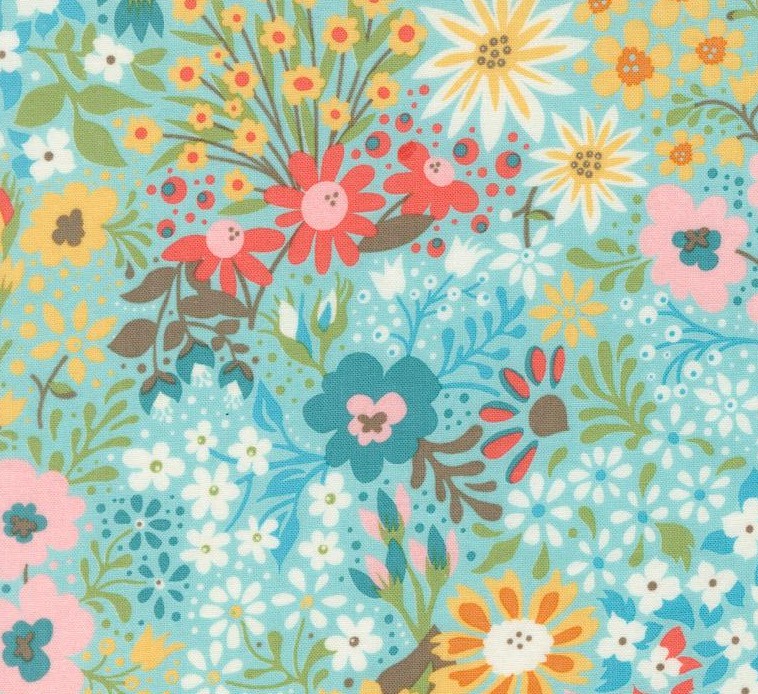Sunday Brunch Dutch Baby Florals Mint Tea by BasicGrey for Moda Fabrics
