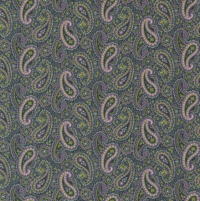 Goodnight Irene Arthurs Tie Paisley Graphite by Betsy Chutchian for Moda Fabrics