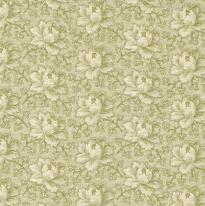 Goodnight Irene Tea Rose Florals Sage by Betsy Chutchian for Moda Fabrics